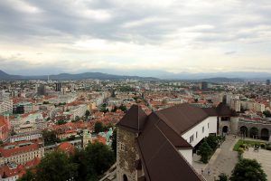 Люблянски замък: панорамни гледки от наблюдателната кула