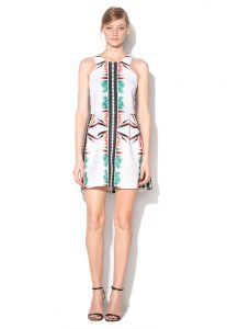 Silvian Heach : White Dress With Abstract Print